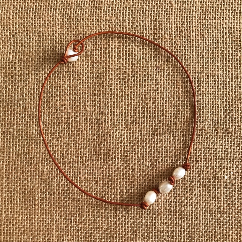 •••Triple Oval Freshwater Pearl Choker•••